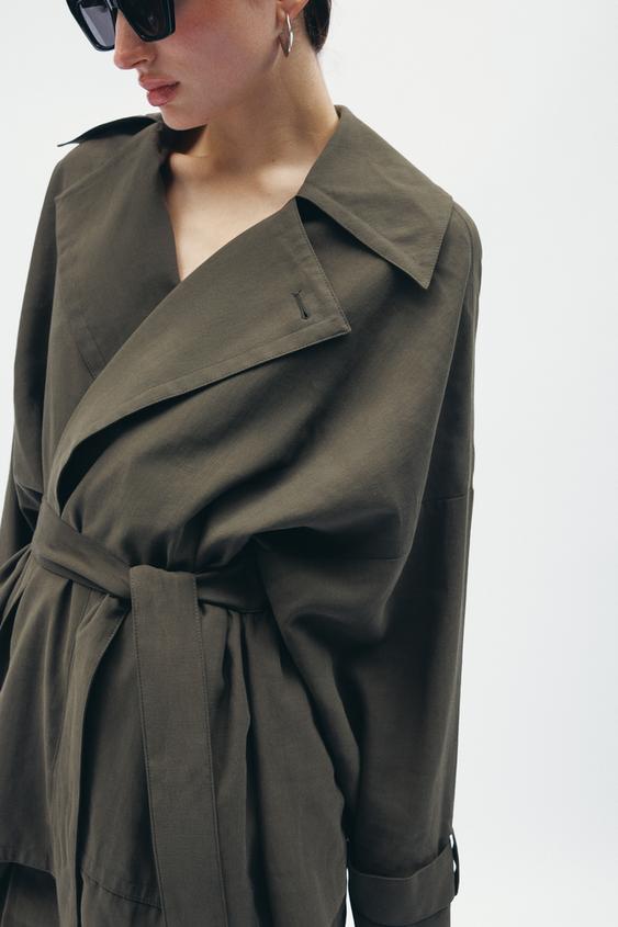 Estee Lily Trench Wide Leg Set