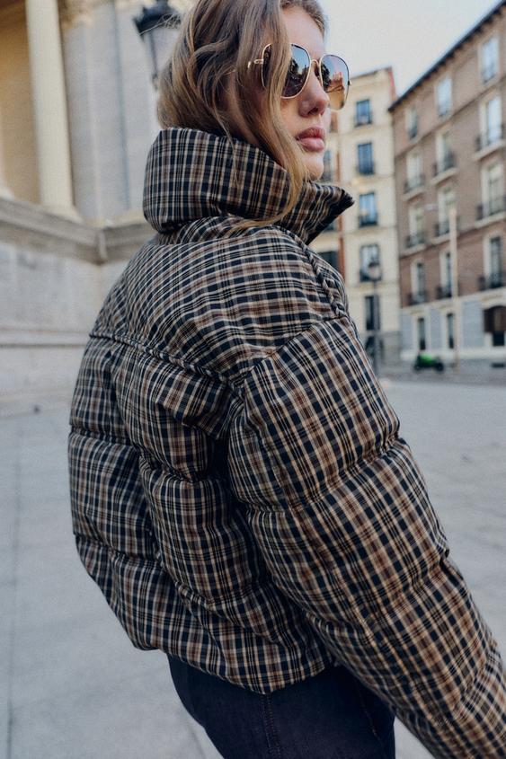 Estee Plaid Puffer Anorak