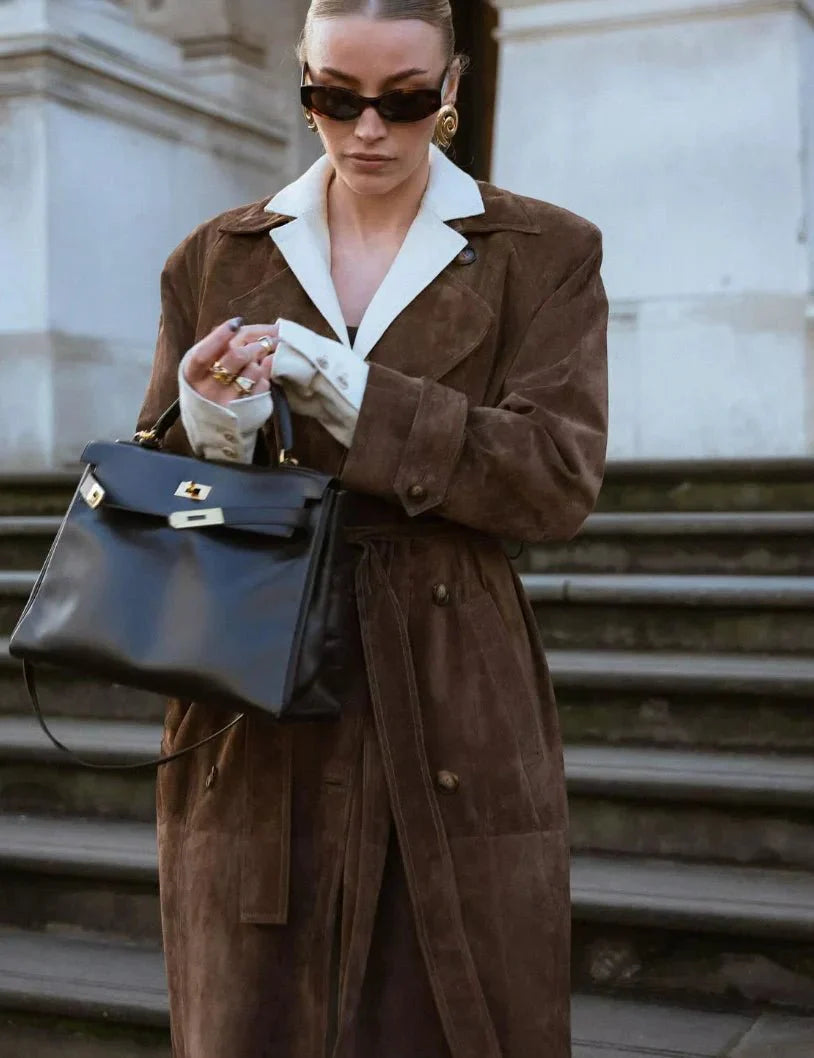 Estee Eleganza Suède Trenchcoat