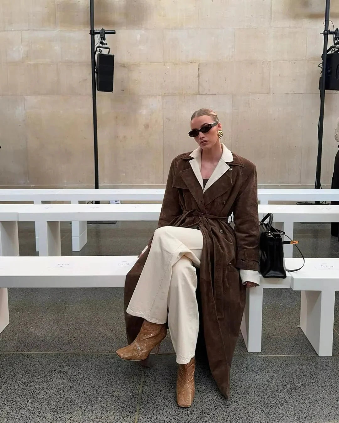 Estee Eleganza Suède Trenchcoat