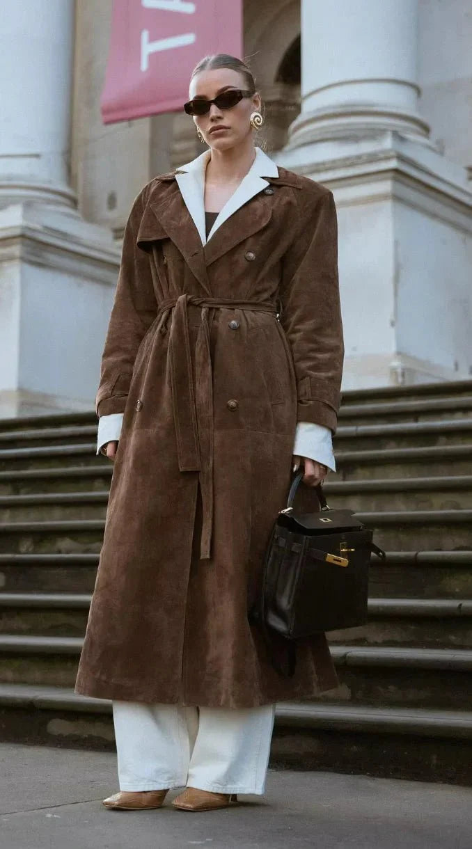Estee Eleganza Suède Trenchcoat