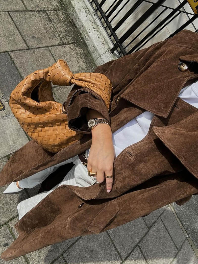 Estee Eleganza Suède Trenchcoat