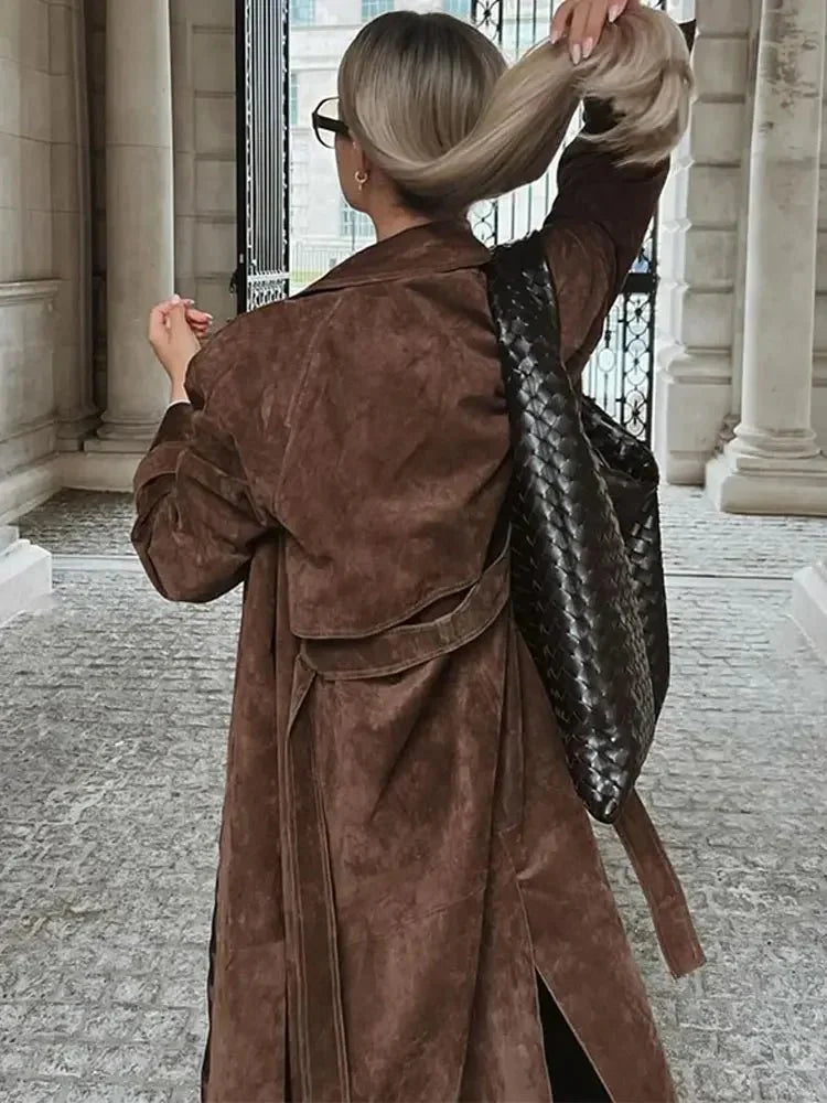 Estee Eleganza Suède Trenchcoat