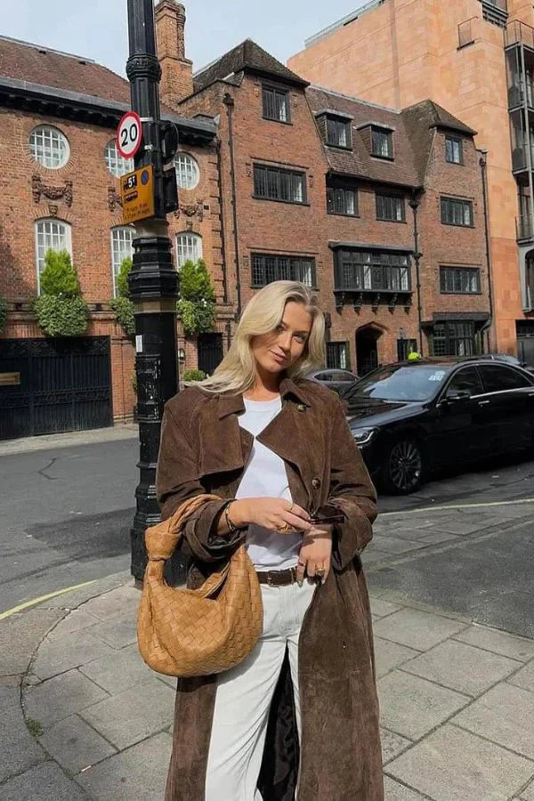 Estee Eleganza Suède Trenchcoat